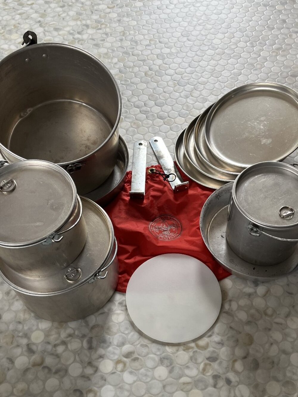 OPEN COUNTRY THE METAL WARE CORP Vintage BSA 15-Piece Aluminum Cookware Set